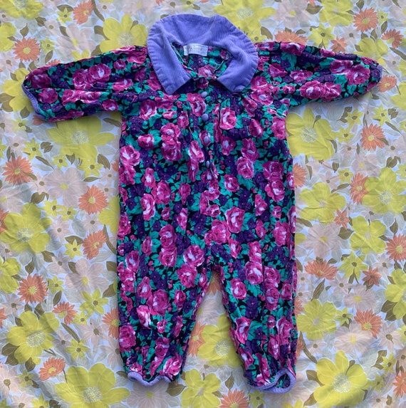 Baby Beluga New York Purple Floral Baby Jumper
