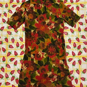 Herman Marcus Dallas Fall Pattern Vintage Dress