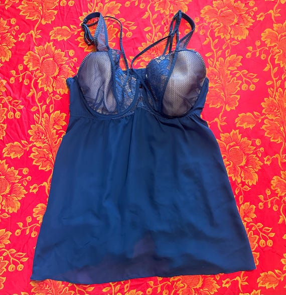 dark blue lingerie dress Cacique Blue Lingerie Dress 42DD