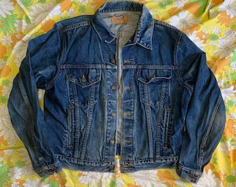 Vintage Levis Jacket Men Green Denim 70598-0785 Type 3 Button