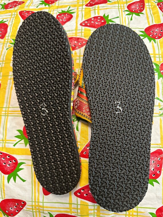 Boho Abstract Multi-color Striped Slippers - image 2