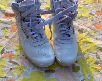 Reebok Retro witte leren hoge tennisschoenen