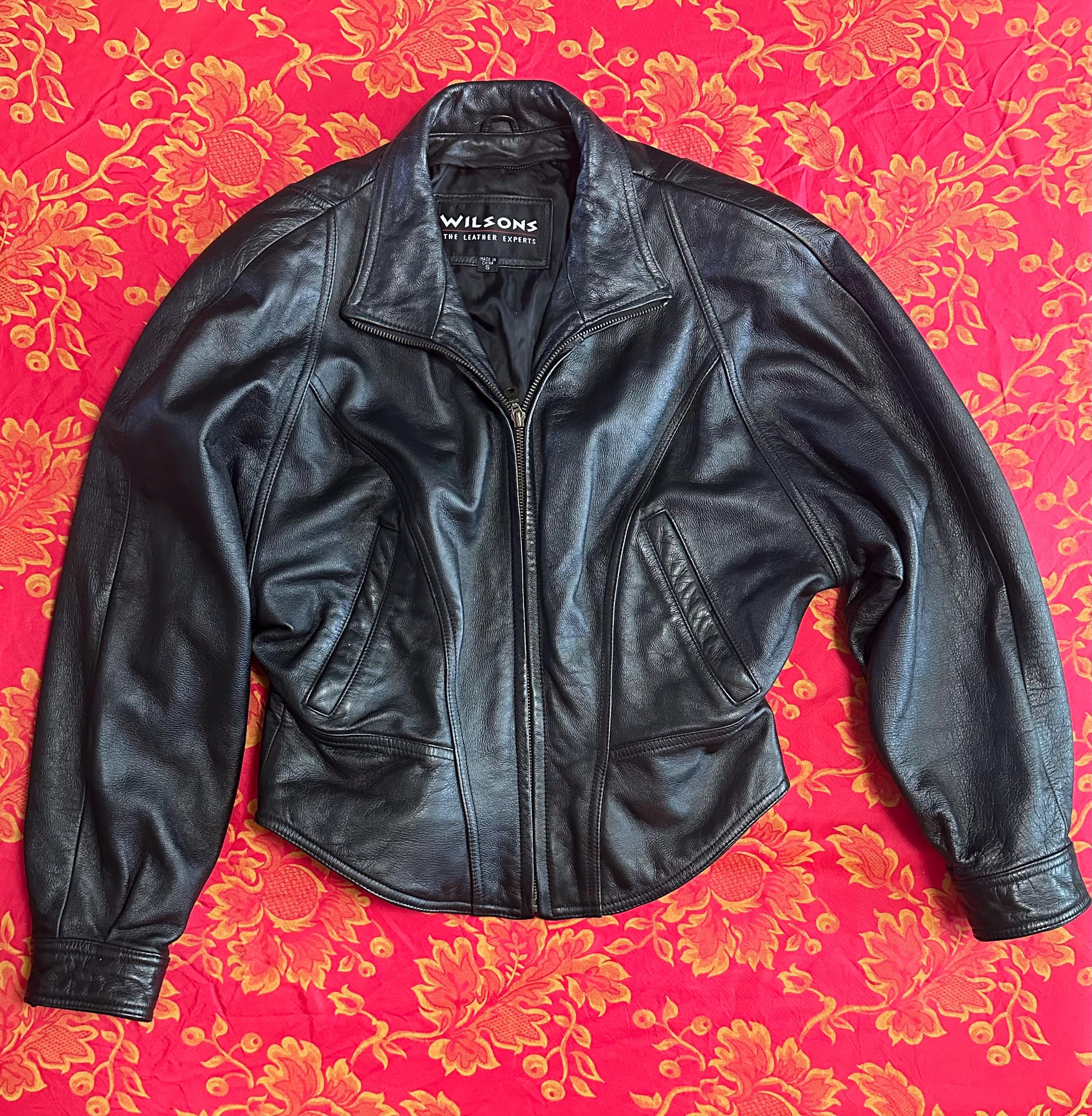 Wilsons Black Leather Coat - Etsy