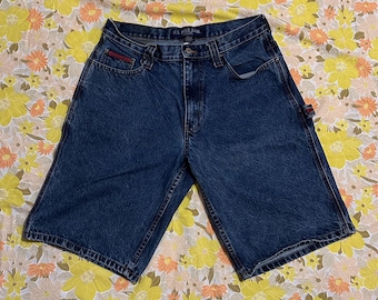 パンツ SOUTH POLE Baggy Denim Shorts W36 Y2K Summer New Vintage South Pole Denim Baggy Shorts Women's