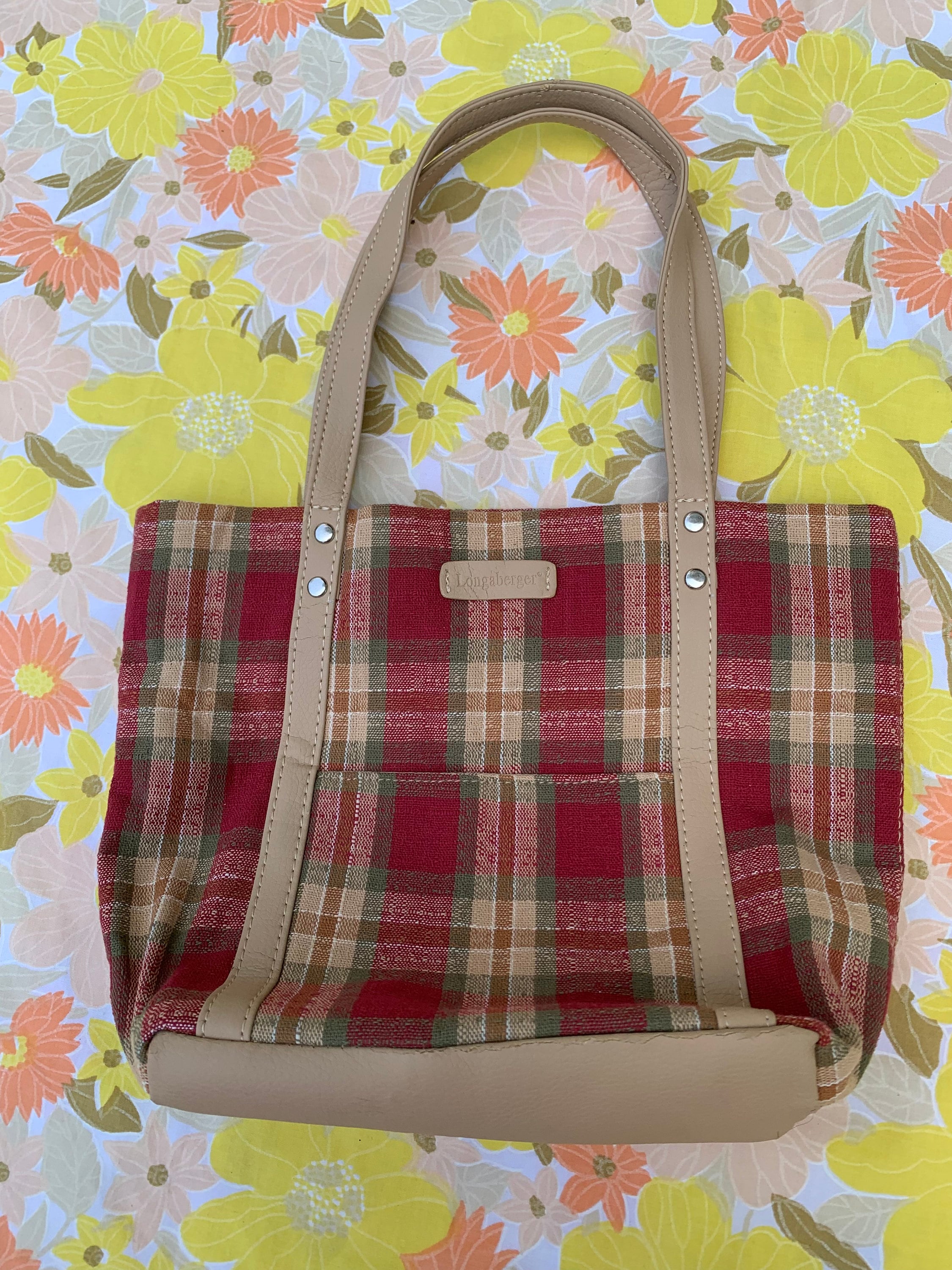 Longaberger plaid purse hotsell