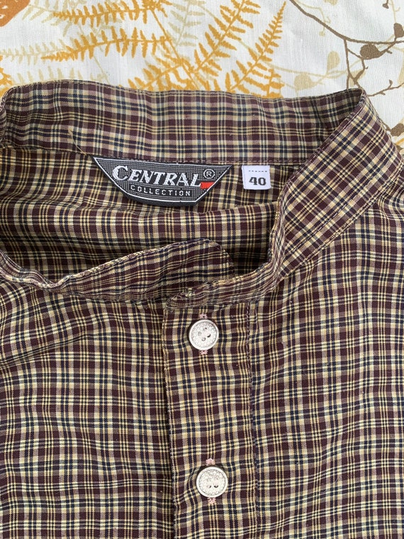 Central Collection Plaid Pattern Beige Housedress - image 2