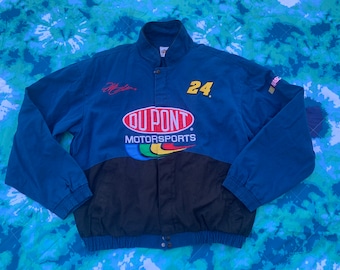 Vintage 1990s Dupont Racing Striped Color Block Chase