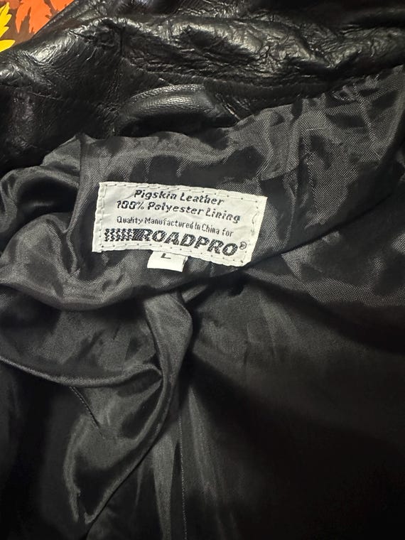 Roadpro Black Patchwork Leather Jacket - image 5