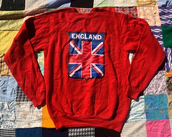 Vintage Print England Sweatshirt