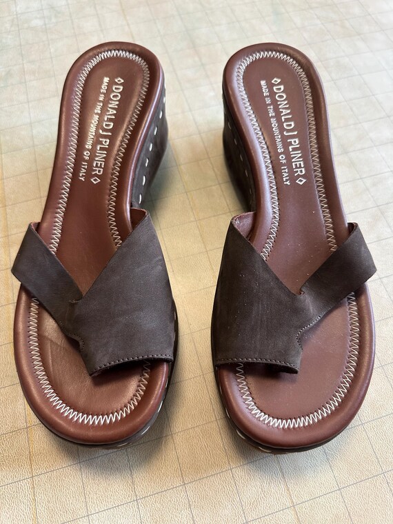 Donald J. Pliner Italy Made Suede Leather Wedge Shoes - Etsy display picture 1