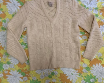 Dalton Cream Lambswool Sweater