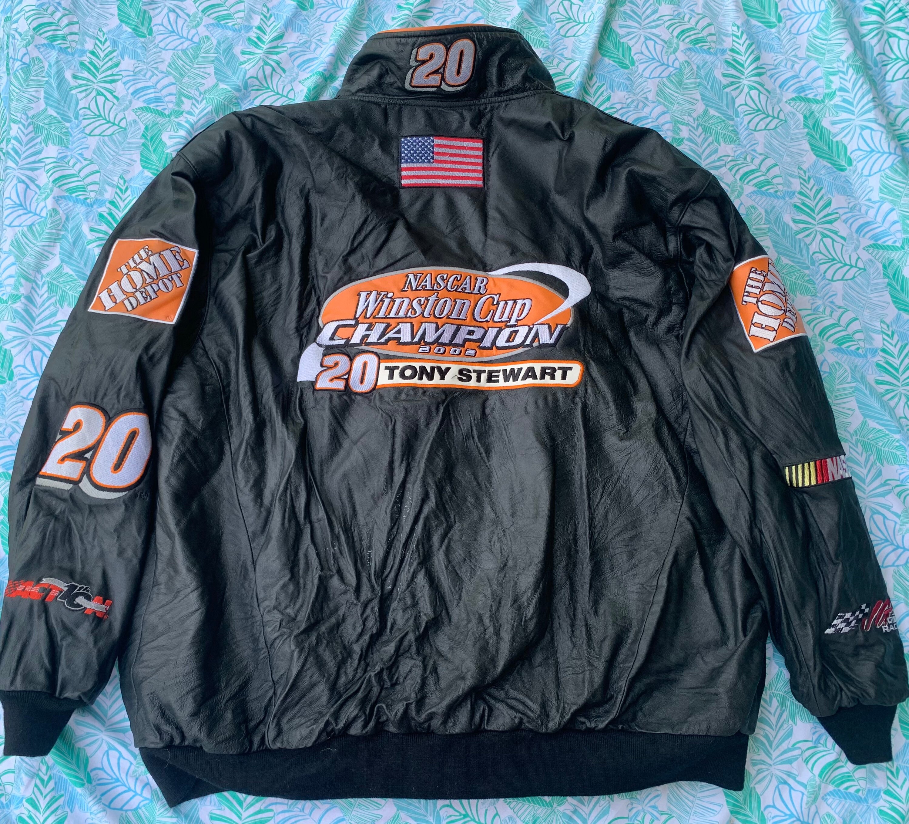 Tony stewart home depot leather deals jacket