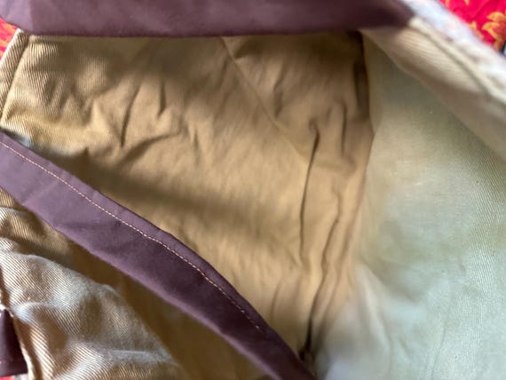 Patchwork Brown Floral Pattern Handbag - image 2