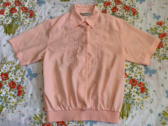 Yves St. Clair Peach Polyester Top - image 1