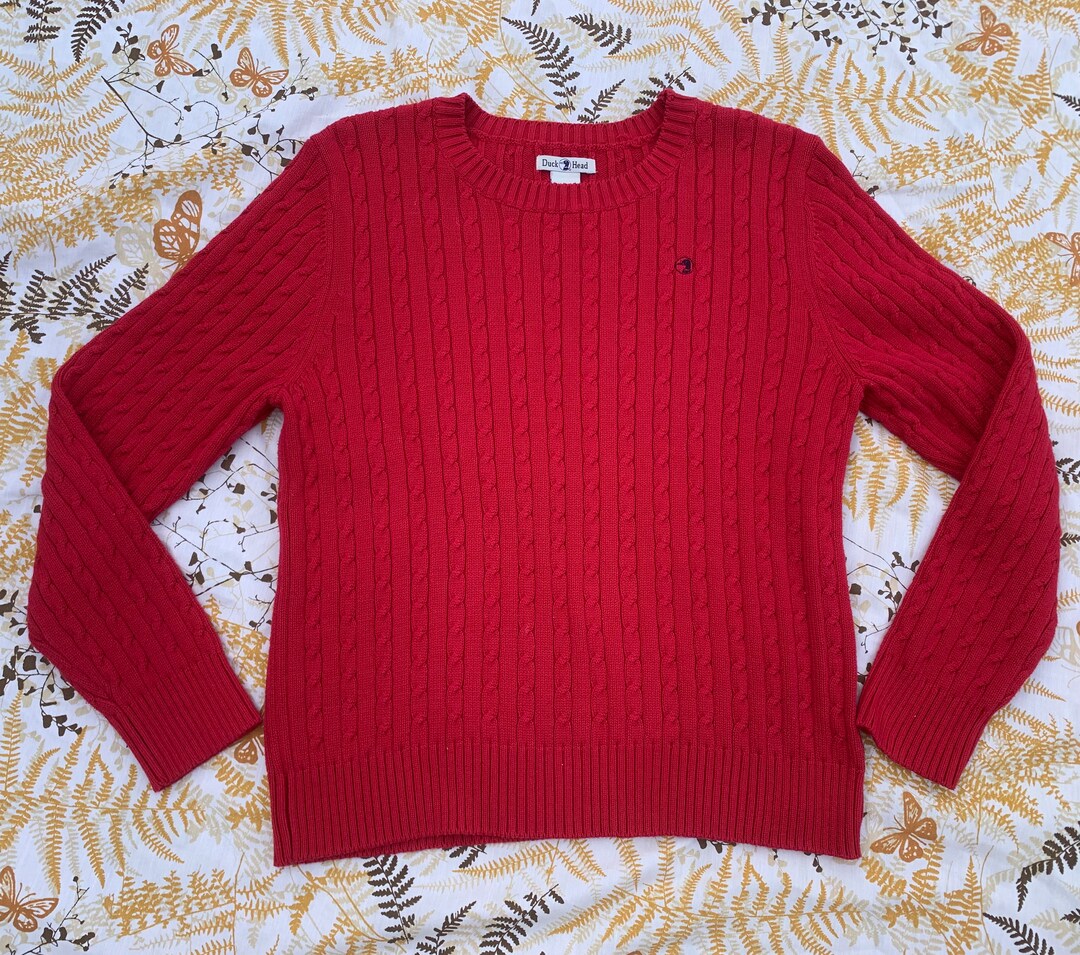 Duck Head Red Knit Sweater UK