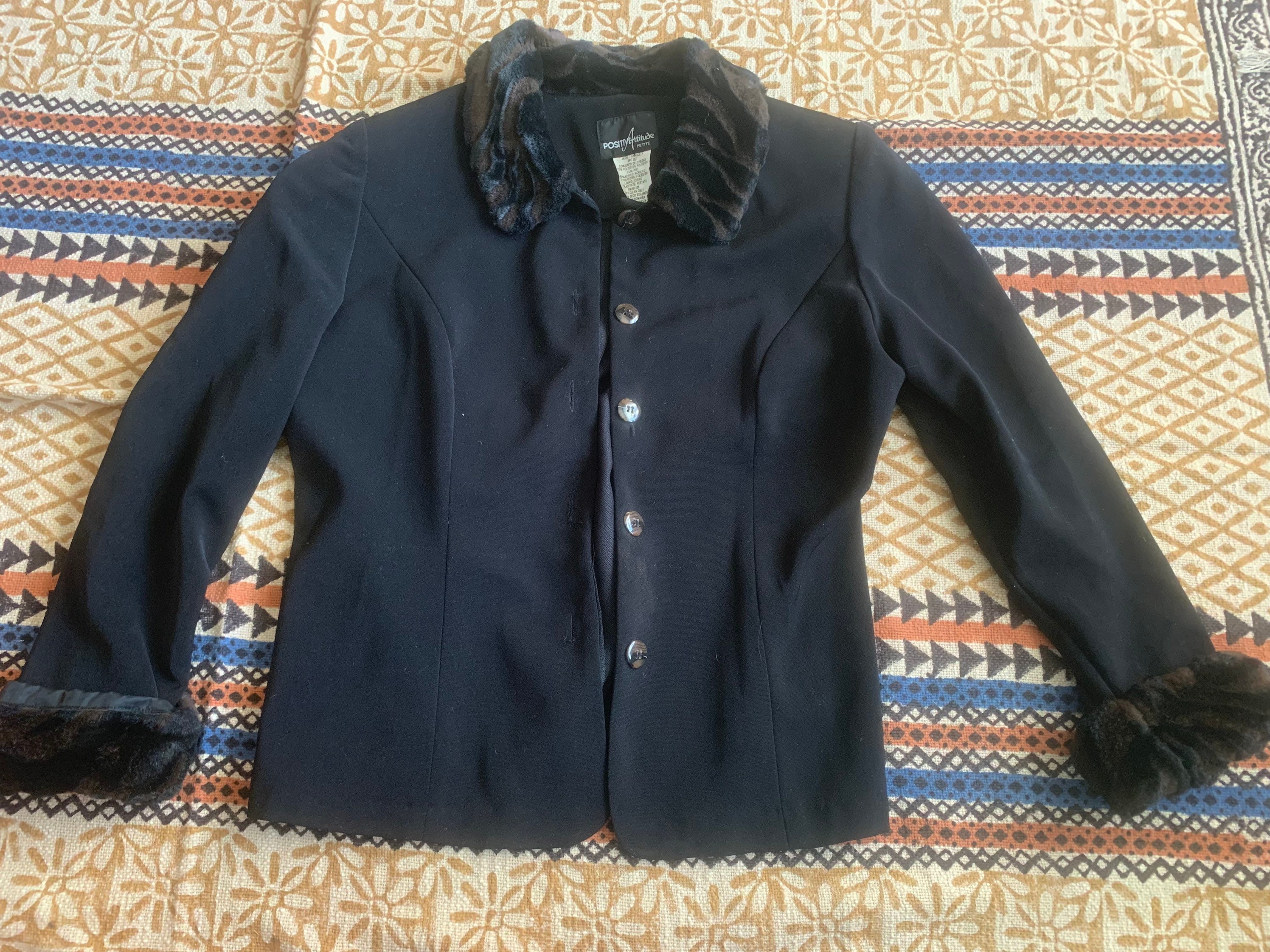 Black Button up Blazer Etsy Canada