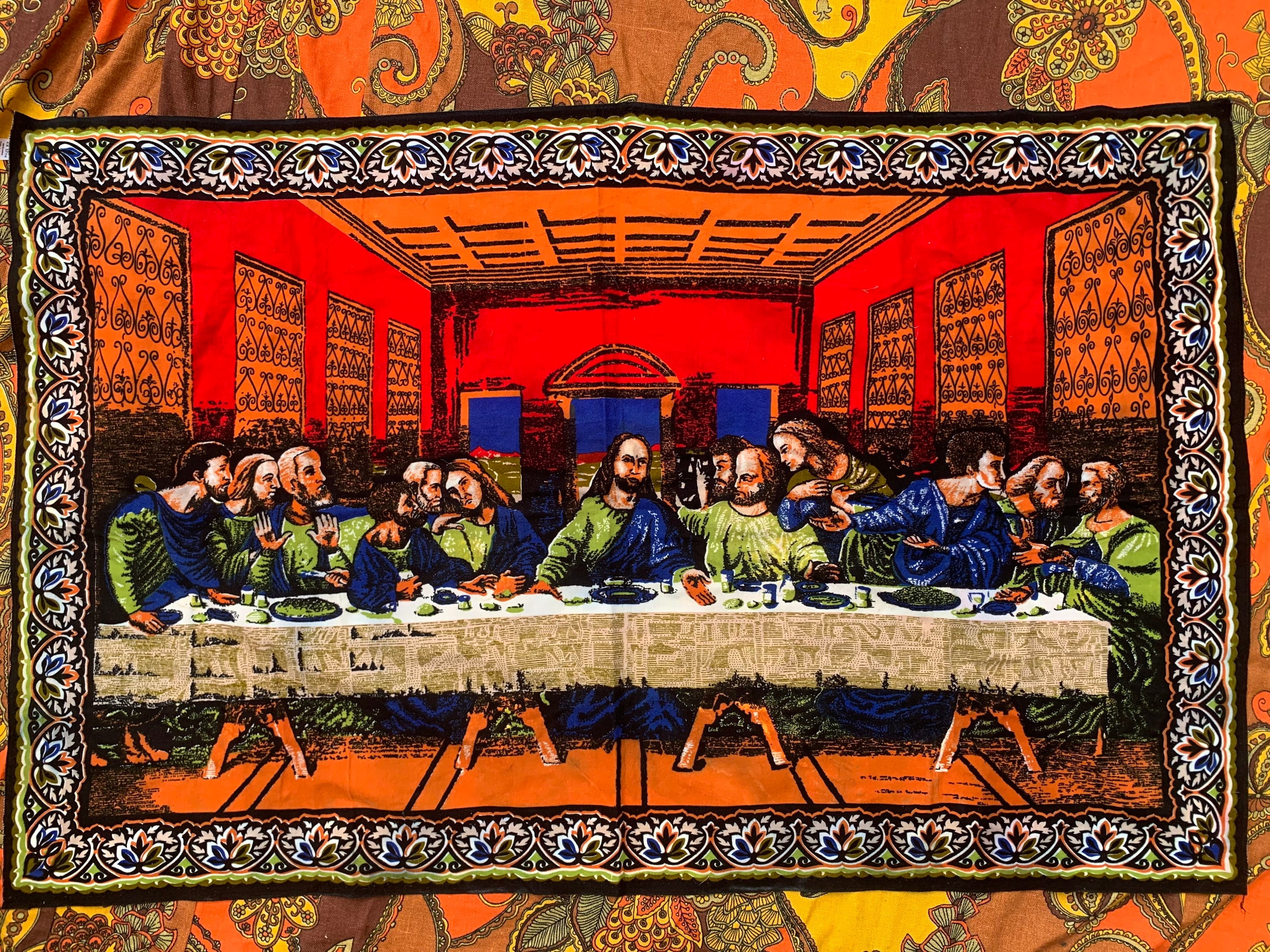 Vintage last supper tapestry hotsell