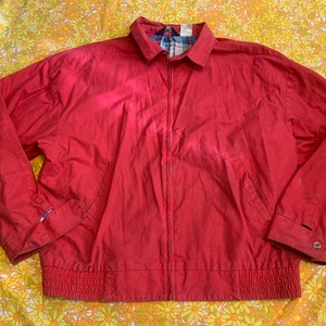 Woolrich Red and Plaid Distressed Vintage Jacket