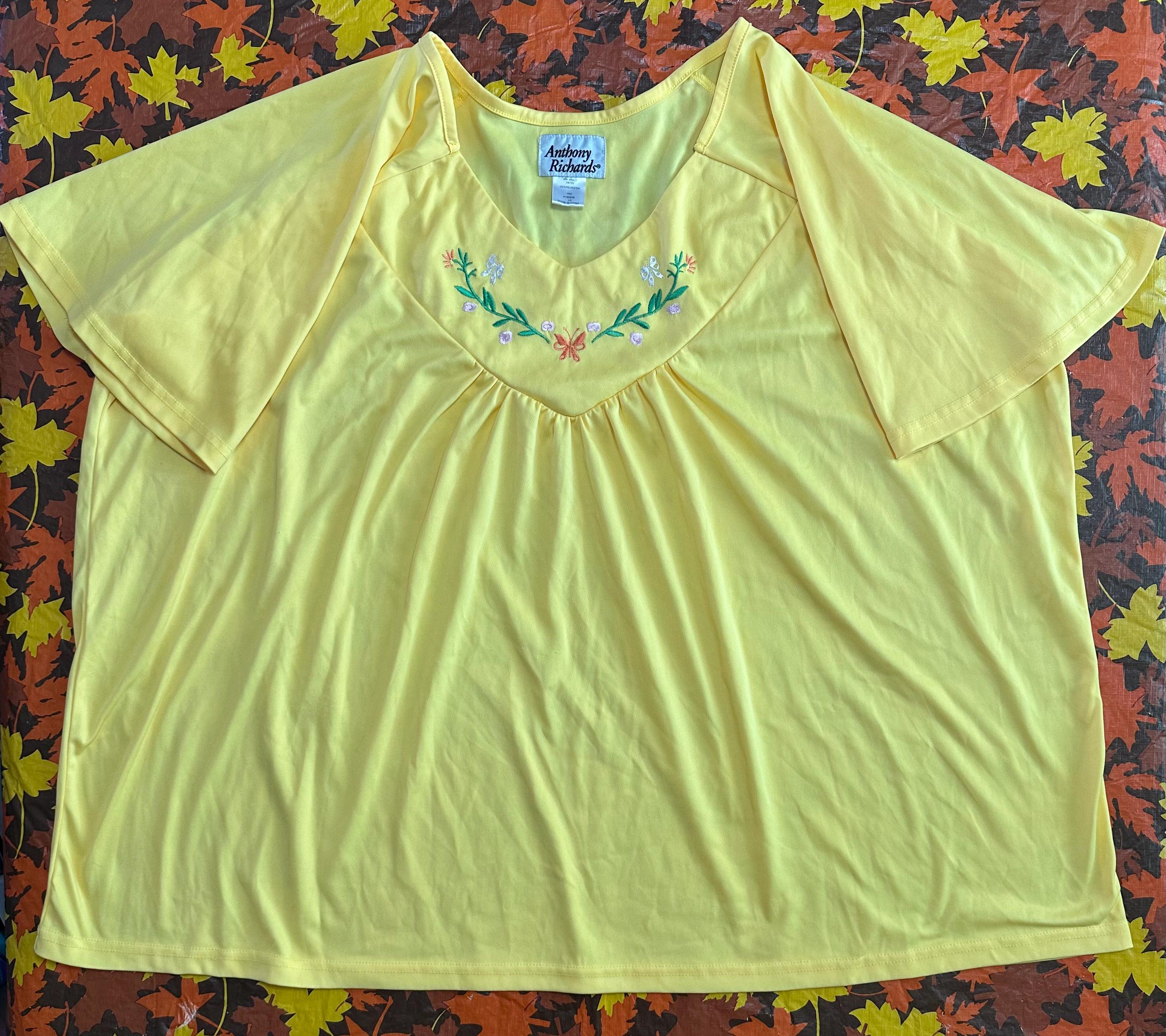 Camicia Da Notte Anthony Richards Floreale Verde – Taglia 5XL Nuova Con Etichette