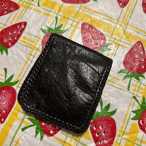 Cartera de cuero negra