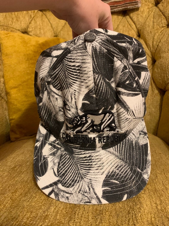 California Republic Black & White Floral Hat with 