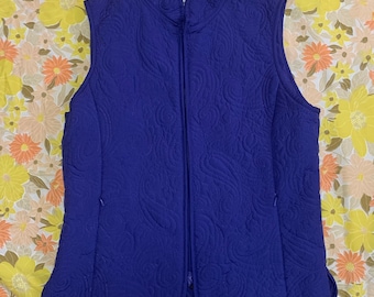 Pendleton Purple Quilted Polyester Vest