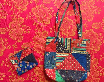 Vintage Chimaki Brocade Lace Patchwork Hand Bag Purse - Etsy