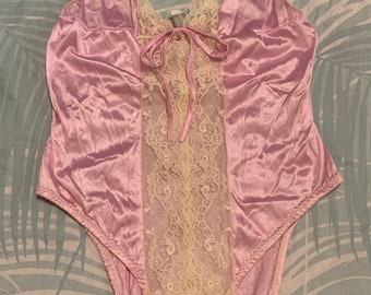 1980s Pink Lingerie Onesie