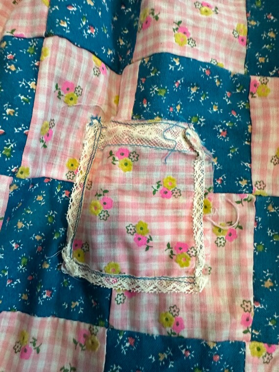 Pink & Blue Patchwork Apron - image 3