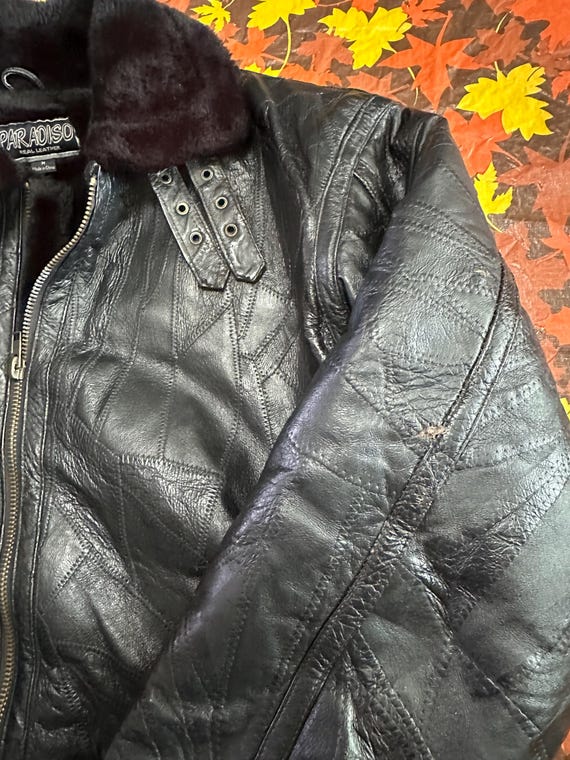 Paradiso Black Patchwork Leather Jacket - image 4