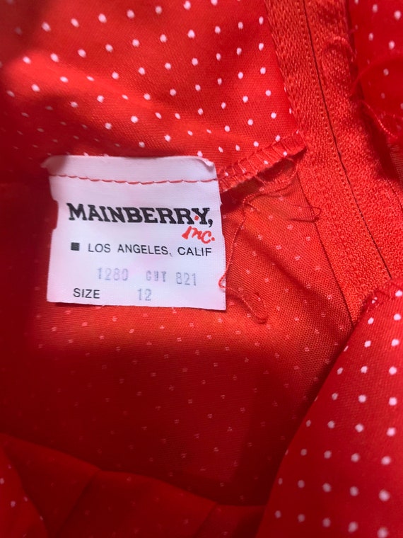 Mainberry California Made Red Polka Dot Dress - image 3