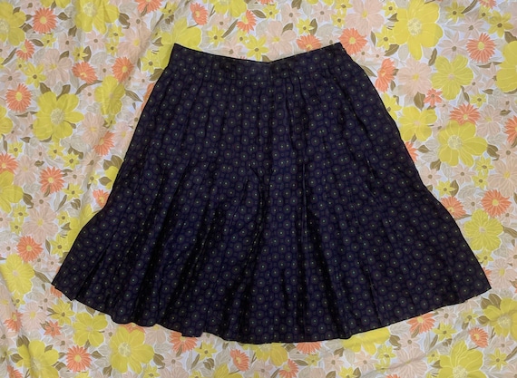 Gap Blue Pleated Skirt Etsy Canada