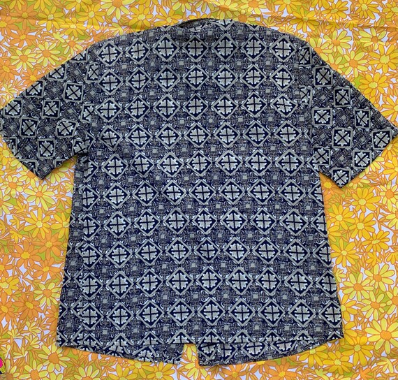 Notations Petite Blue/Tan Button Up - image 2