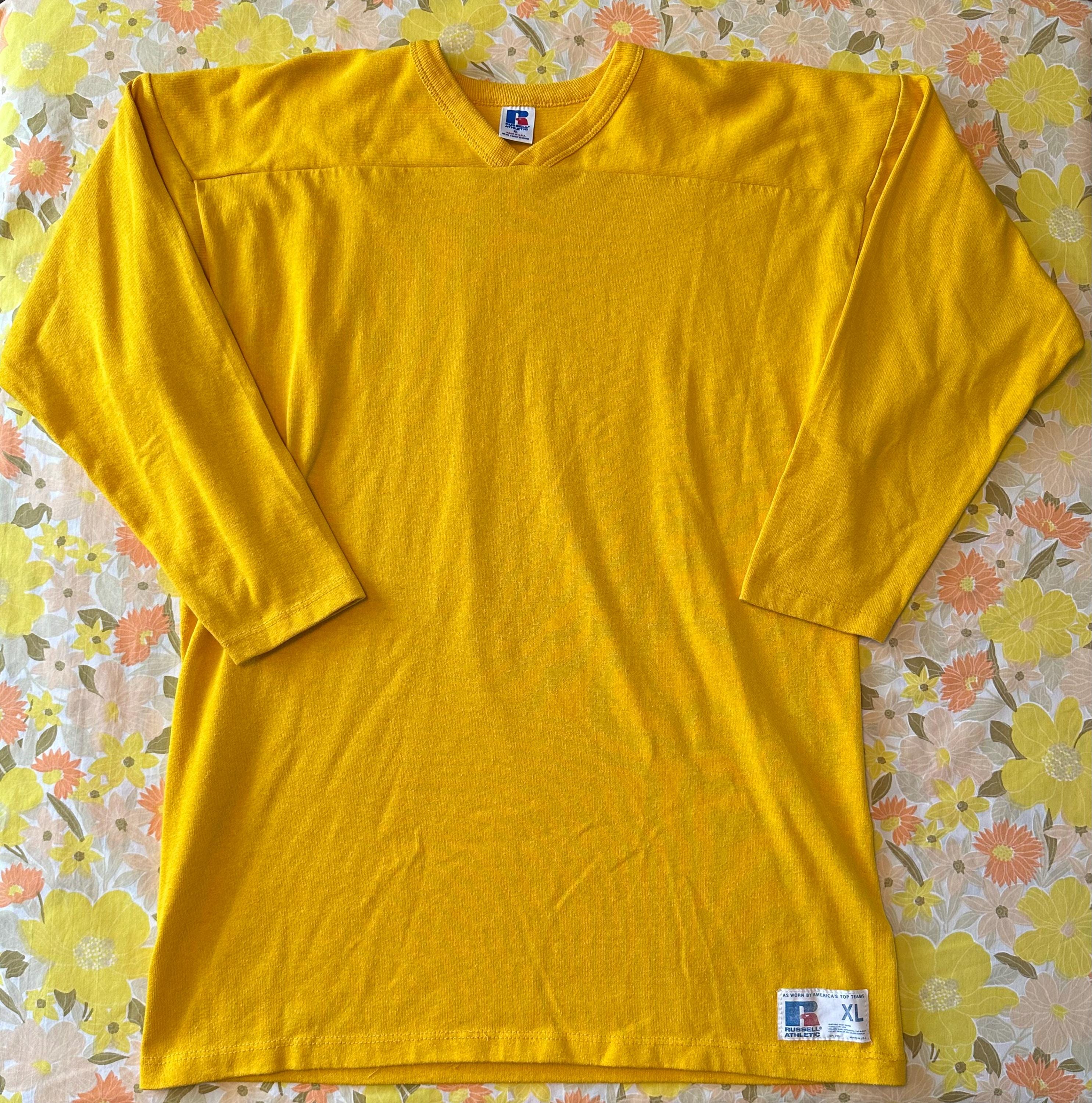 Russell Athletic Yellow Jersey Shirt - Etsy