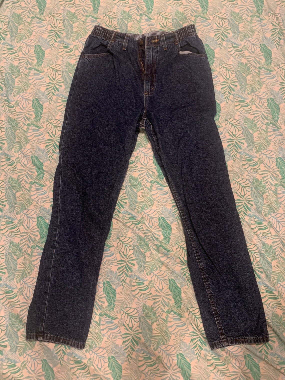 Wrangler Elastic Waist Jeans - Etsy