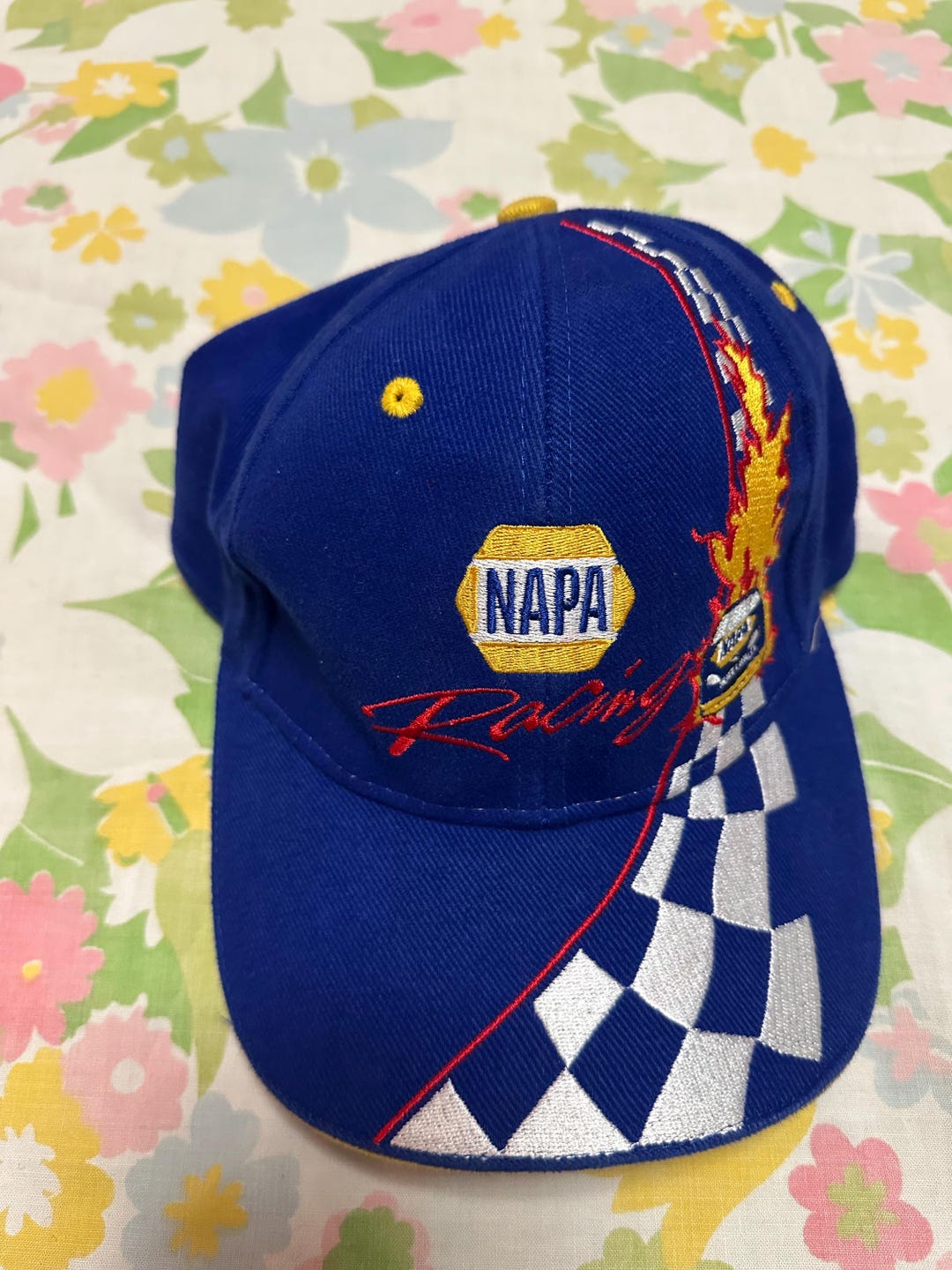 Napa Racing Blue and Yellow Racing Flag Hat - Etsy