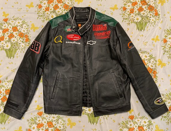 Amp Energy Dale Jr Leather Nascar Jacket - Gem