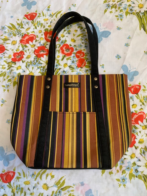 Longaberger Striped Shoulder Bag