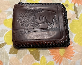 Genuine Leather Bison Pattern Wallet