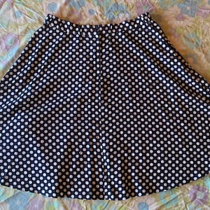 Liz Baker Blue Polka Dot Skirt
