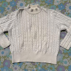Yarnworks Mockneck Cable Knit Sweater