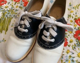 Muffy's White and Blue Saddle Shoes
