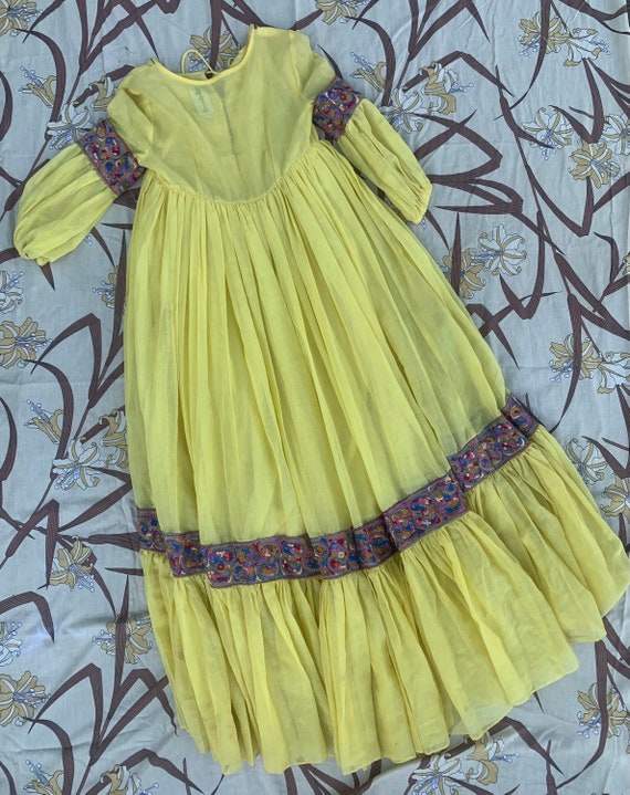 Vintage Beverly Paige Yellow Boho Dress - image 2