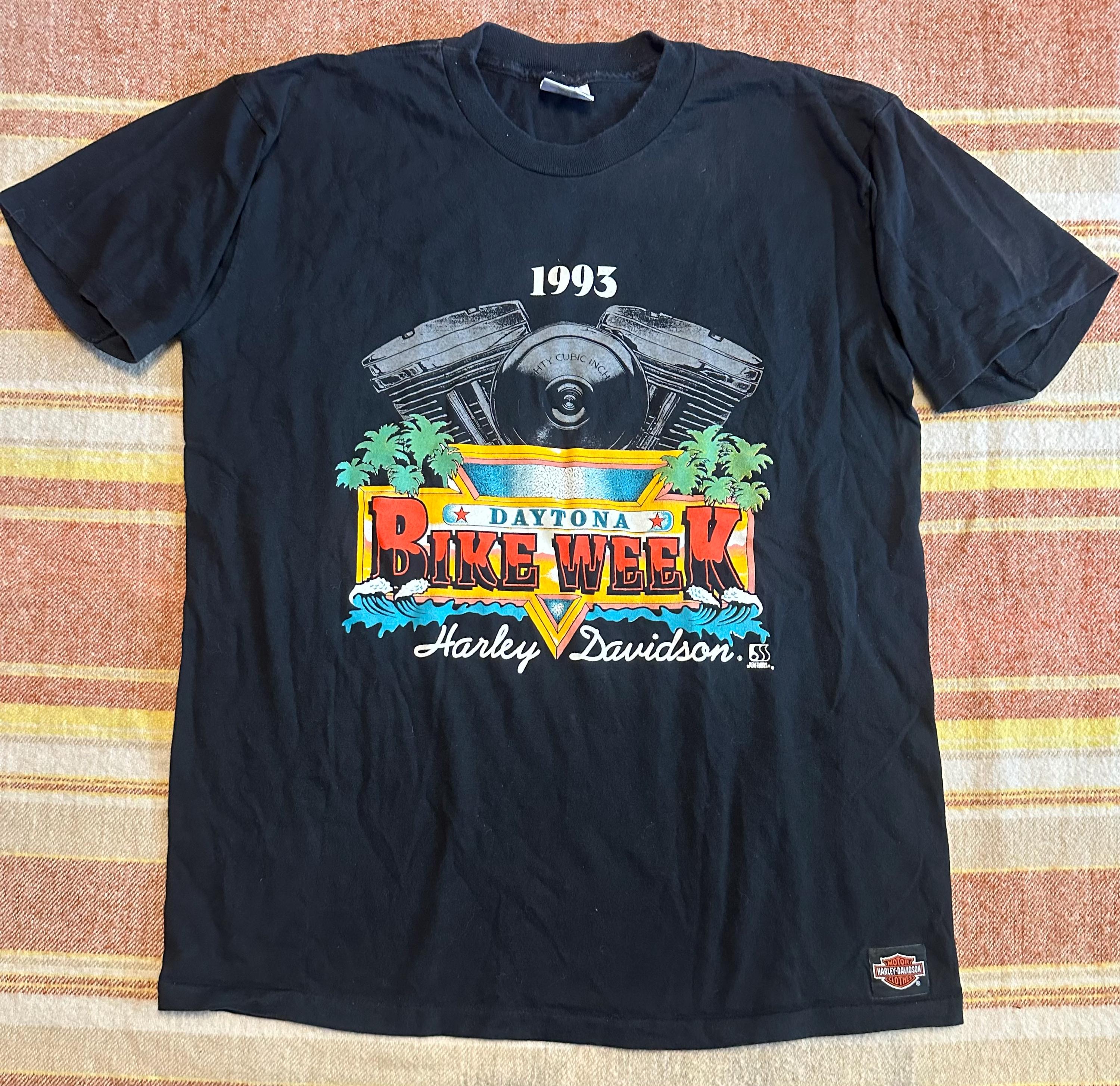 1993 Daytona Bike Week Harley Davidson Black Single Stitch Shirt