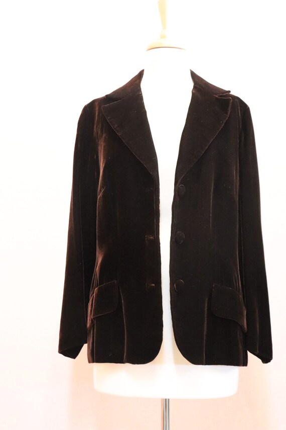 Dark brown velvet jacket