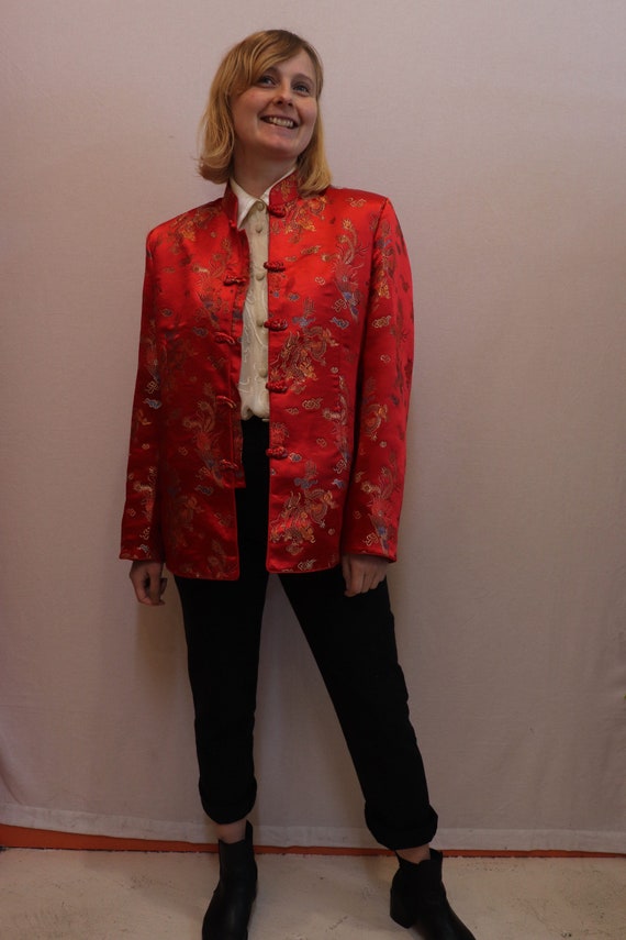 Red Chinese Tang jacket