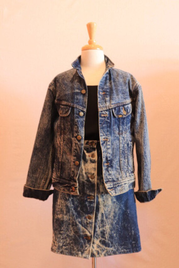 Lee acid wash denim jacket