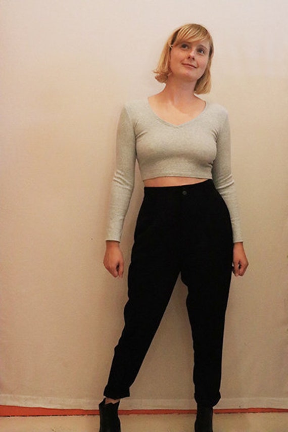 90s David Lawrence high waisted black pants