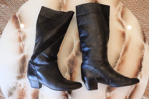 80s black boots
