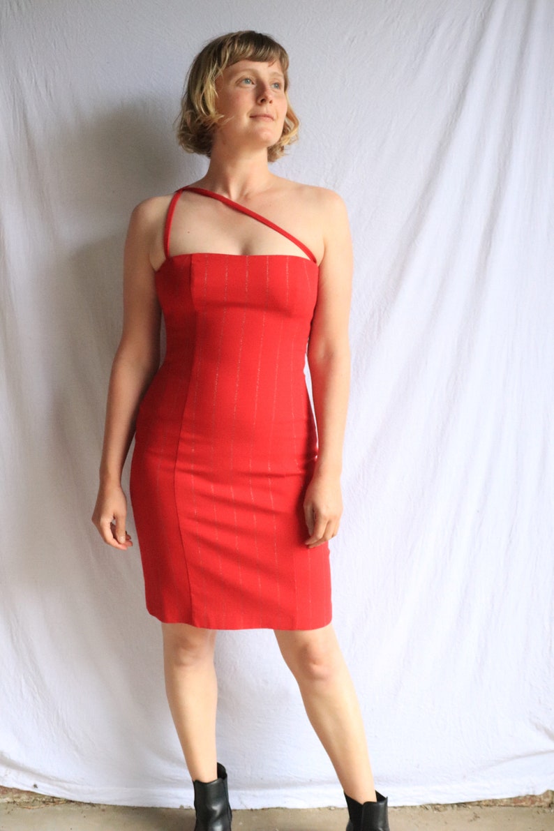 90s George Gross Red Mini Dress Vintage Size 8 Size 10 - Etsy